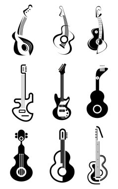 Guitar vector icon clipart