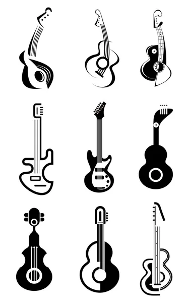 Icono de vector de guitarra — Vector de stock