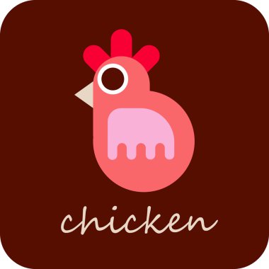 Chicken - vector icon clipart
