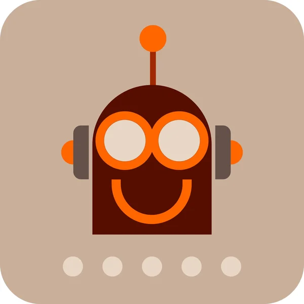 Robot divertido - icono de vector — Archivo Imágenes Vectoriales
