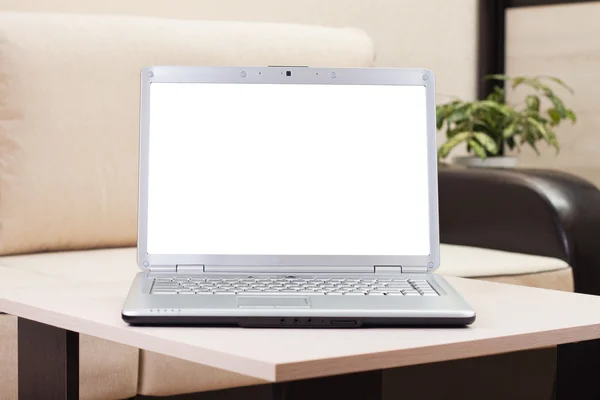 Laptop on the table with copy space — Stock Photo, Image