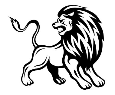 Angry lion clipart