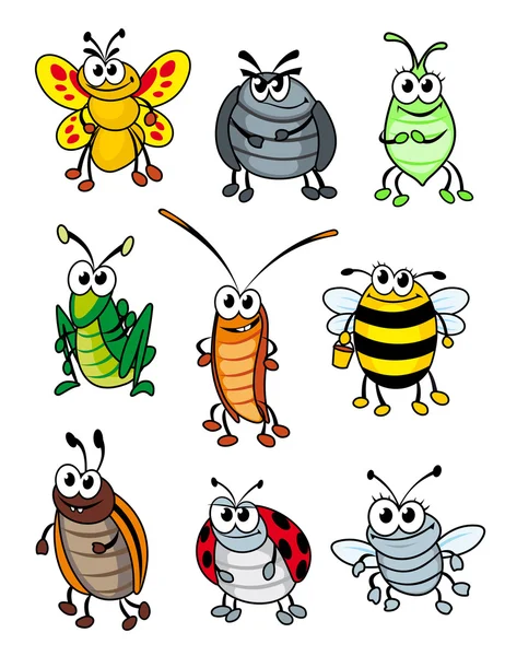 Cartoon insecten — Stockvector