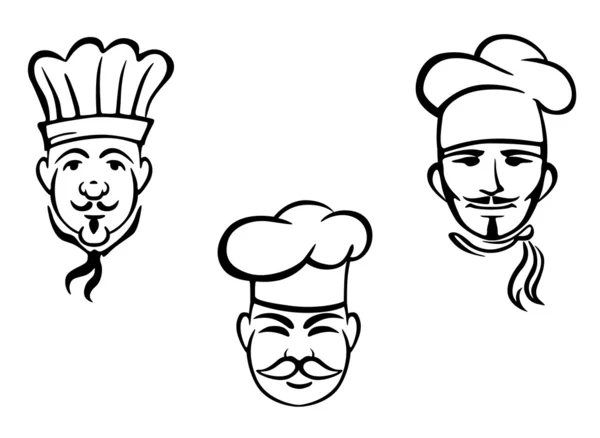 Chefs de restaurant européens — Image vectorielle