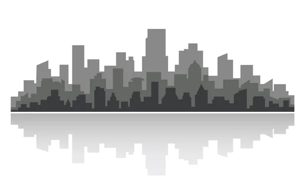 Paysage urbain du centre-ville — Image vectorielle