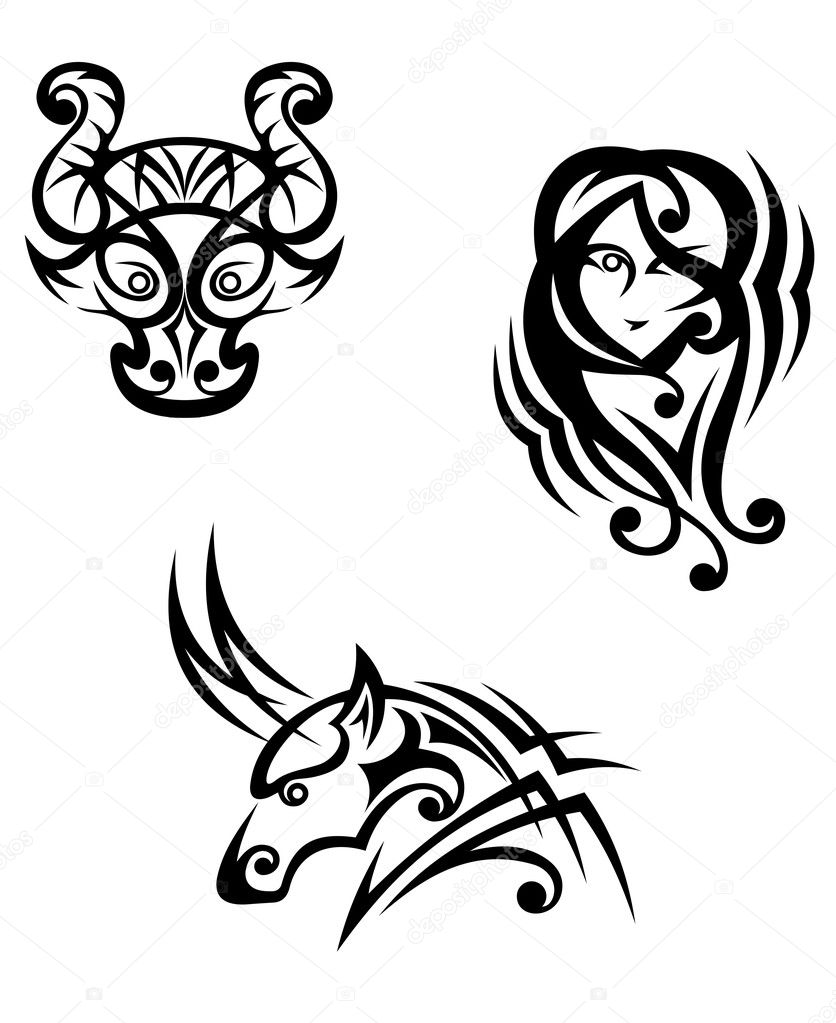 Taurus, virgo and capricorn Stock Vector by ©buchan 10942212