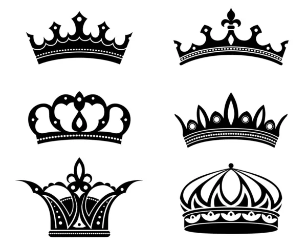 Royal crowns and diadems — Stock Vector