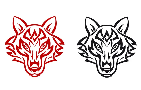 野生のオオカミ — ストックベクタ