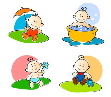 Playing childs clipart