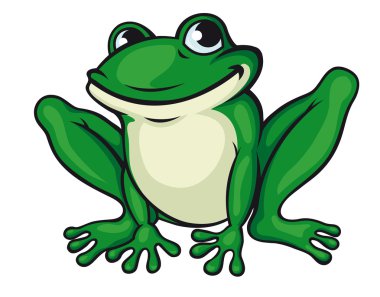 Big green frog clipart