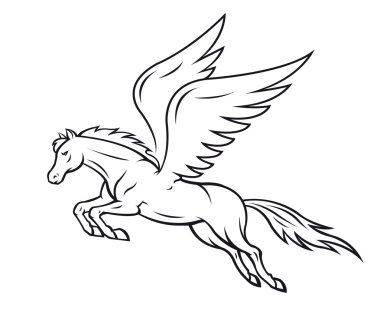 Pegasus horse clipart