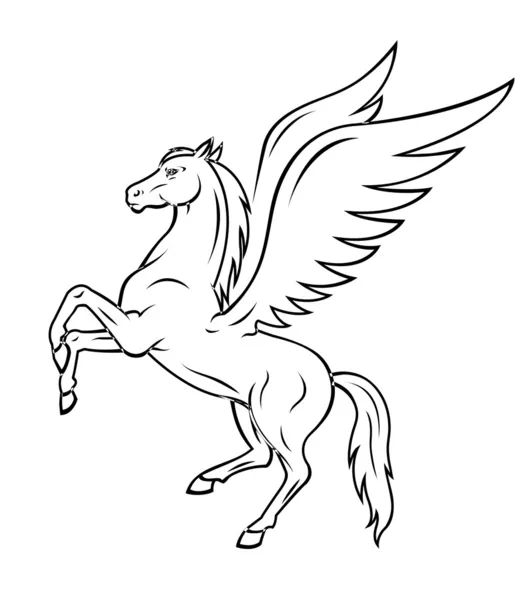 Cheval Pegasus — Image vectorielle