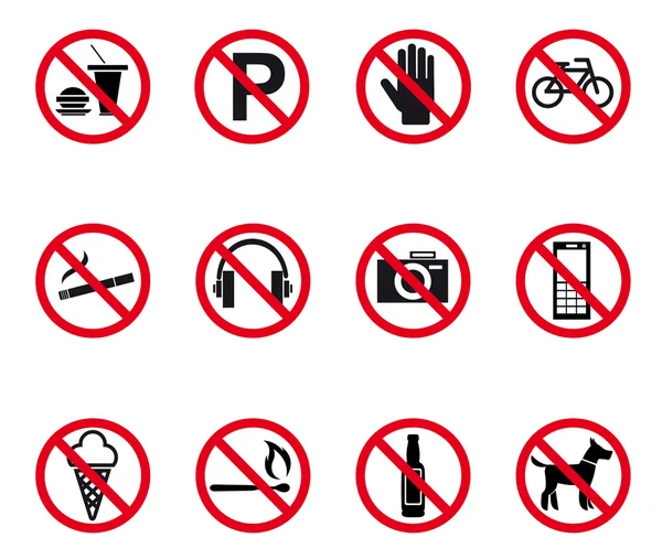 禁止和警告标志 — 图库矢量图片