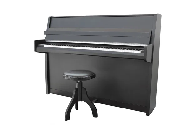 Чёрное пианино — стоковое фото