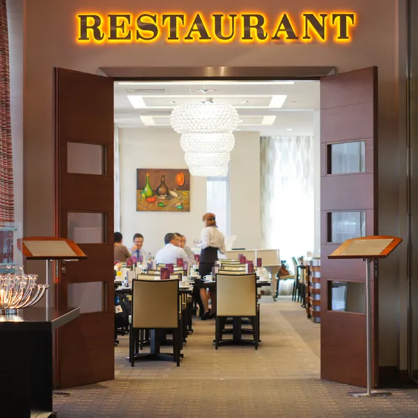 Placa de restaurante — Fotografia de Stock
