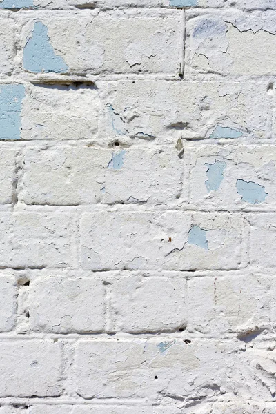 Bílý texturou cihlová zeď malované — Stock fotografie