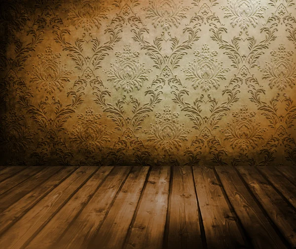 Zimmer mit alten Tapeten — Stockfoto