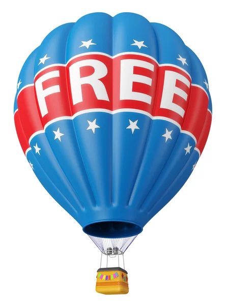 Воздушный шар с надписью бесплатно 3d — стоковое фото