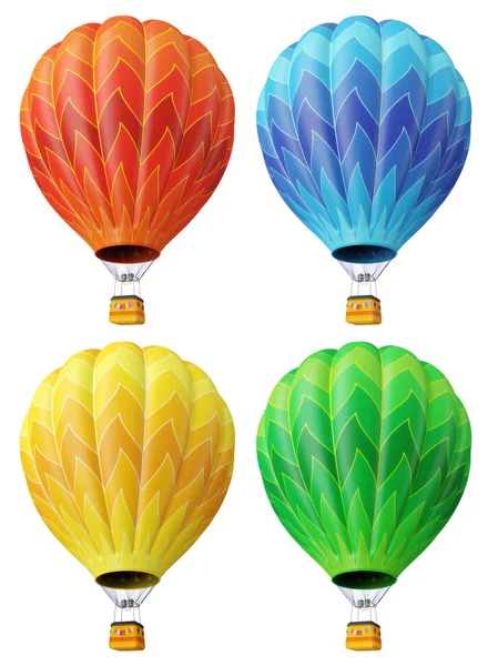 Conjunto de 4 balões multicoloridos — Fotografia de Stock