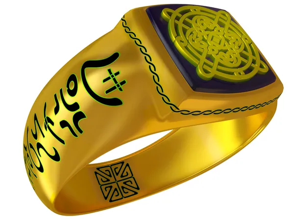 Fantastic fantasy a gold ring — Stock Photo, Image