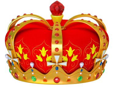 Royal gold crown isolated clipart