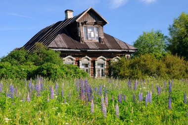 Old Russian Village House clipart