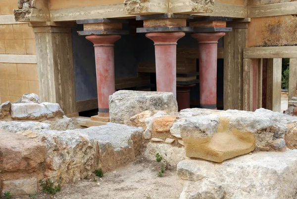 Fragment van oud Minoïsch Paleis — Stockfoto