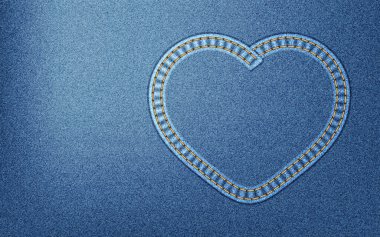 Denim heart clipart