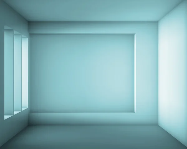 Prázdný interiéru s nikou a windows — Stock fotografie