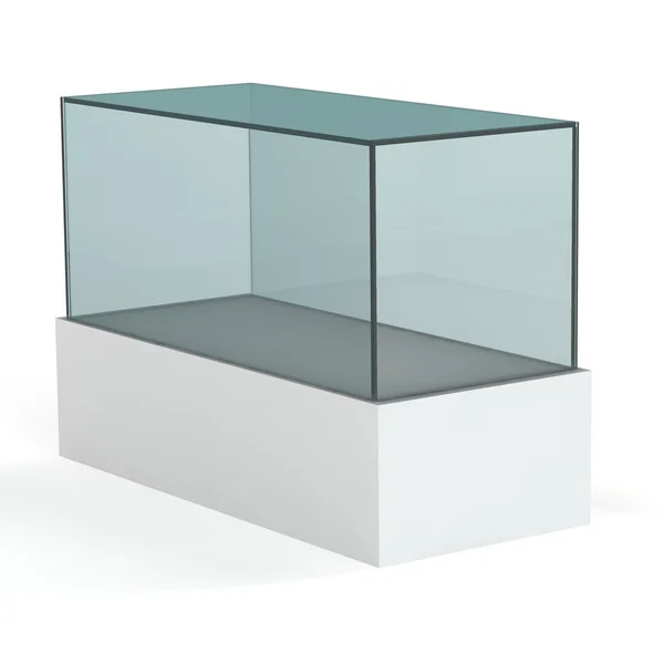 Empty glass showcase — Stock Photo, Image