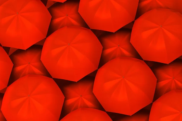 Red umbrellas background — Stok fotoğraf