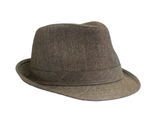 Sombrero marrón sobre fondo blanco — Foto de Stock