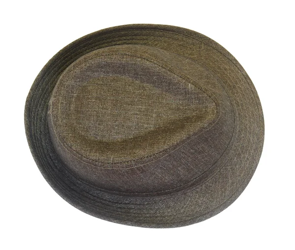 Chapéu marrom no fundo branco — Fotografia de Stock