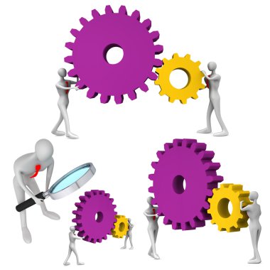 Set of teamwork icons clipart