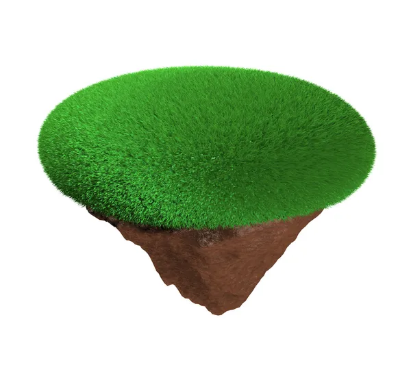3D uçan yeşil ada — Stok fotoğraf