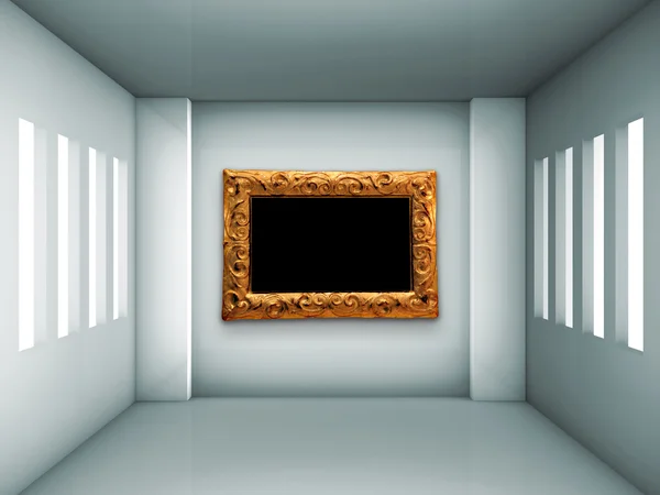 Empty gallery with windows — Stock Photo, Image
