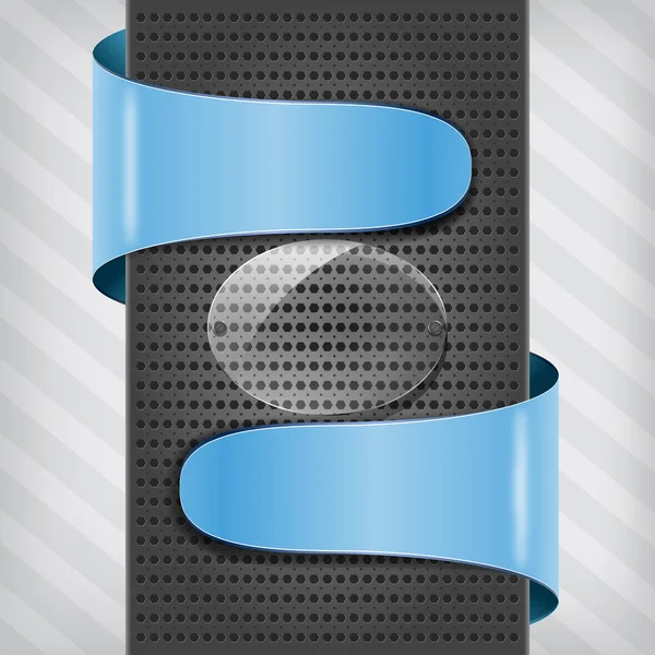 Etiquettes bleues avec cadre transparent — Image vectorielle