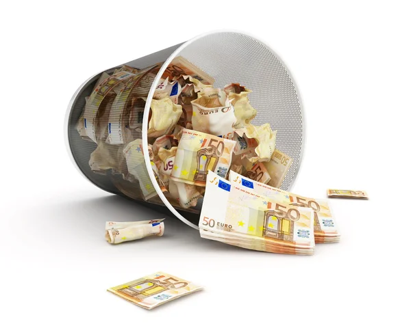Корзина евро — стоковое фото