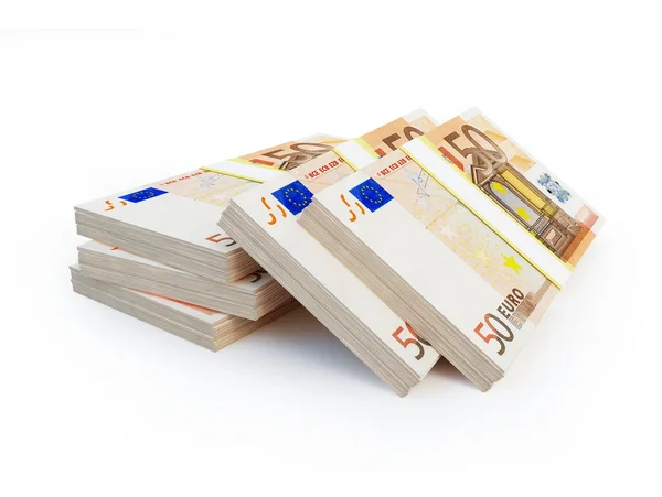 Montones de euros — Foto de Stock