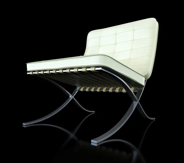 Chaise moderne fond noir — Photo