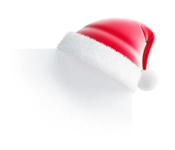 Sombrero de Santa en blanco — Stockfoto