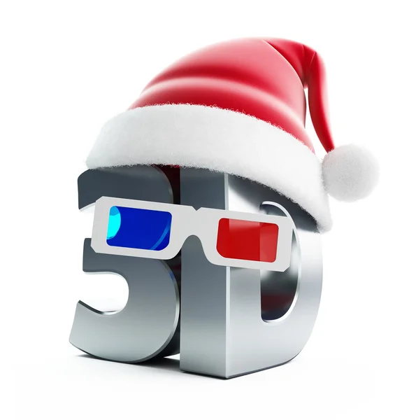 3D film jul hatt — Stockfoto