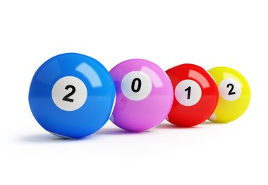 Yeni yıl 2012 bingo topları