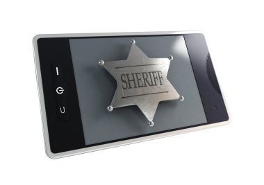 Telephone the sheriff's badge clipart