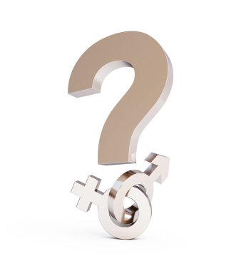 Question mark a boy or gir clipart