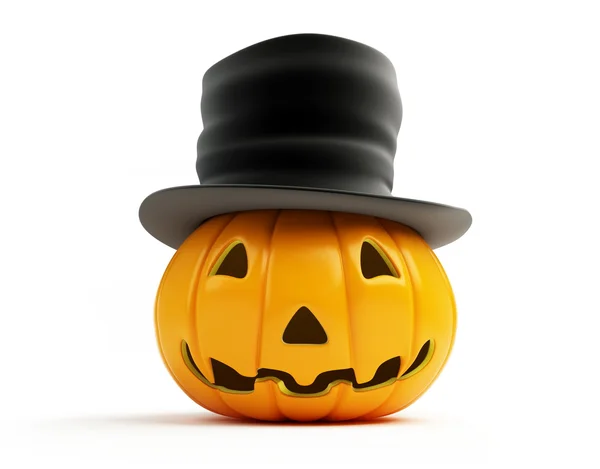 Halloween dýně starý klobouk — Stock fotografie
