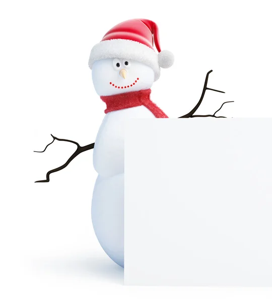 Schneemänner Weihnachtsmütze — Stockfoto