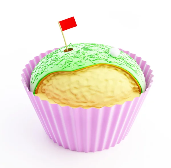 Cupcake-Golf — Stockfoto