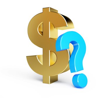 Dollar question mark clipart