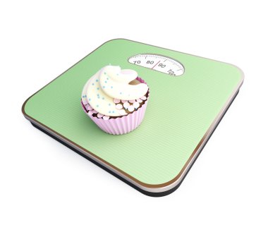 Bathroom scale with the cupcake clipart